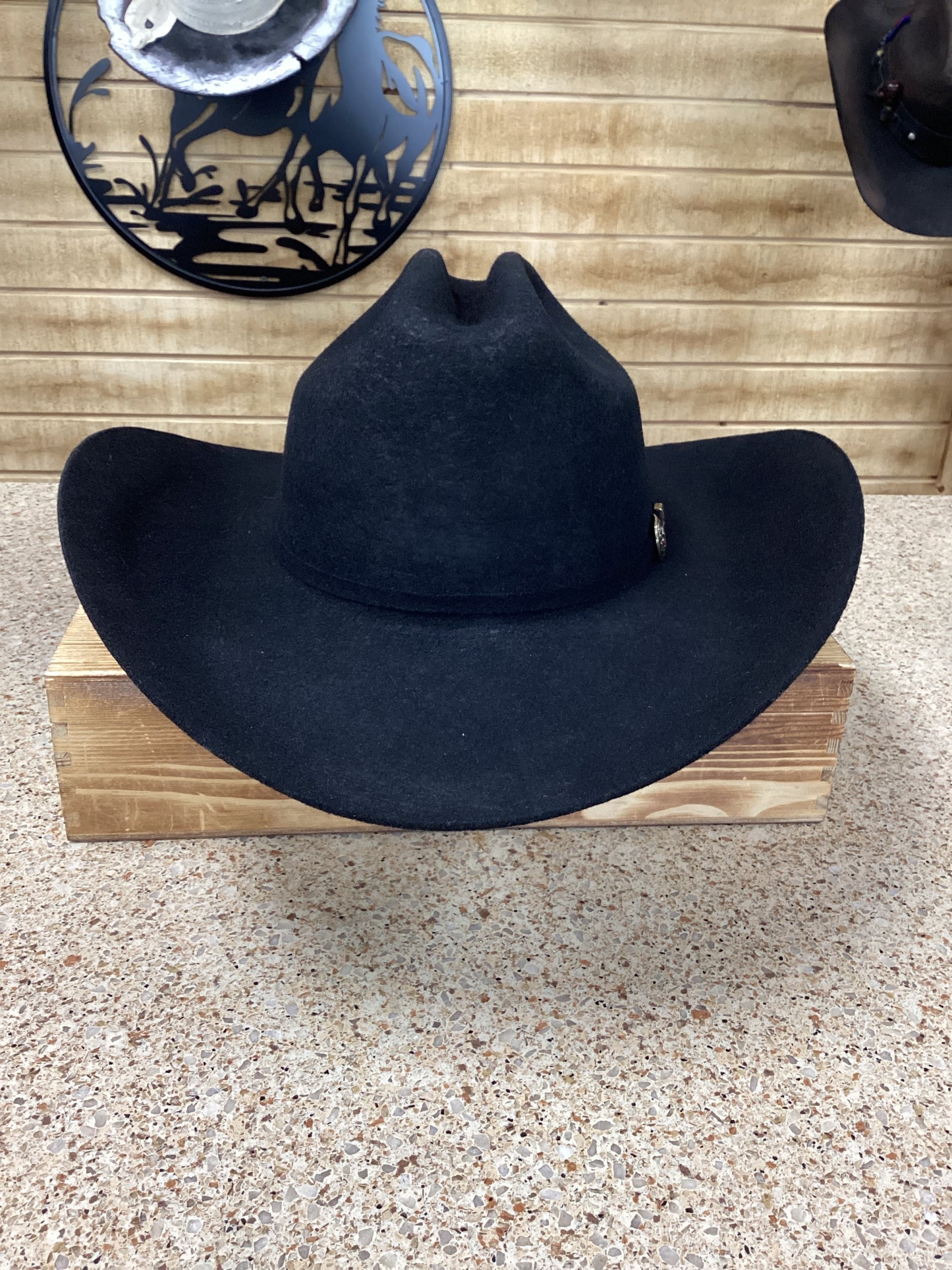 Stone 100x Cowboy hard spirit Wool Felt Hat