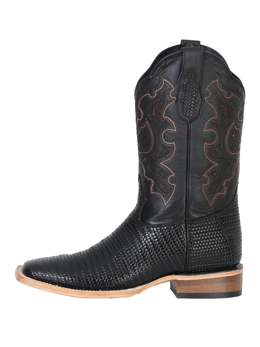 El General Mens Printed Rodeo Boot - Black 41790
