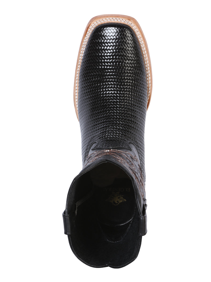 El General Mens Printed Rodeo Boot - Black 41790