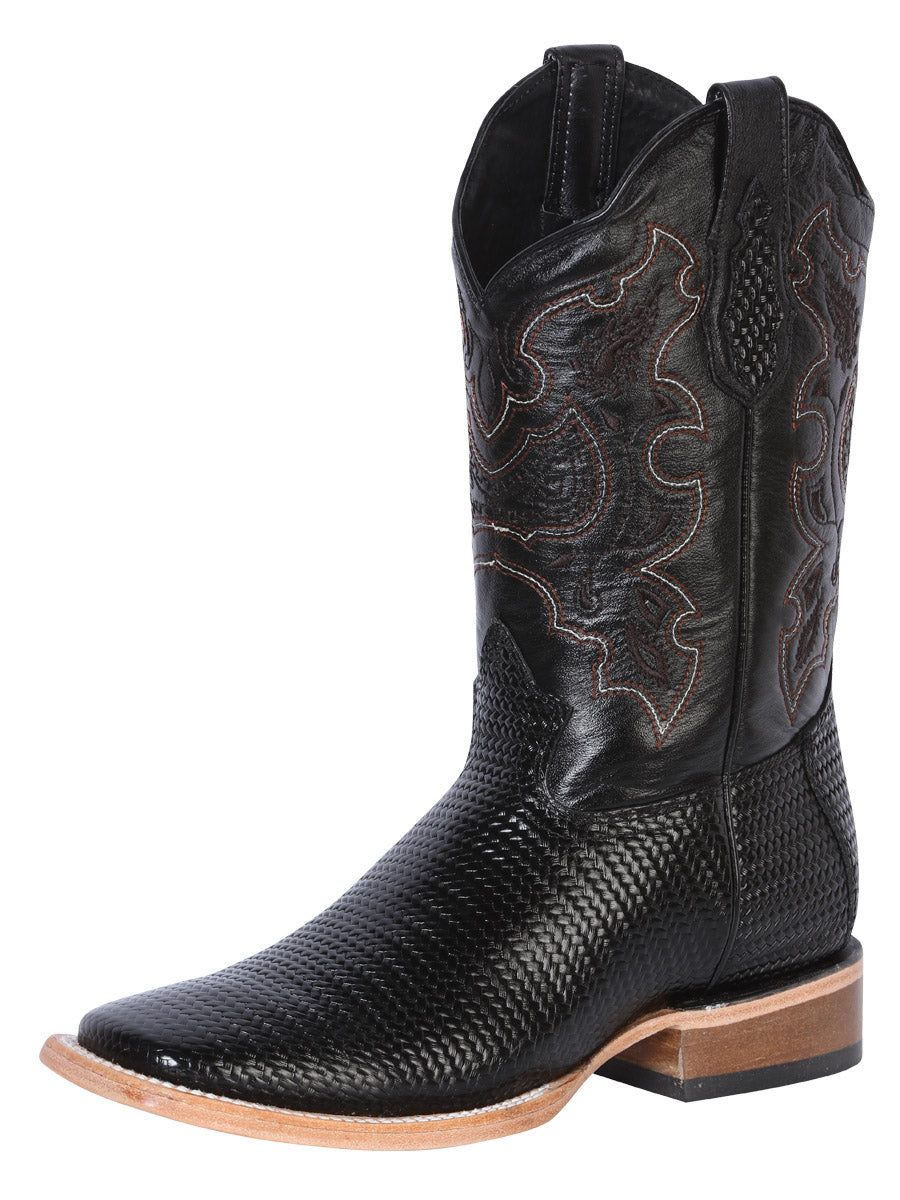 El General Mens Printed Rodeo Boot - Black 41790