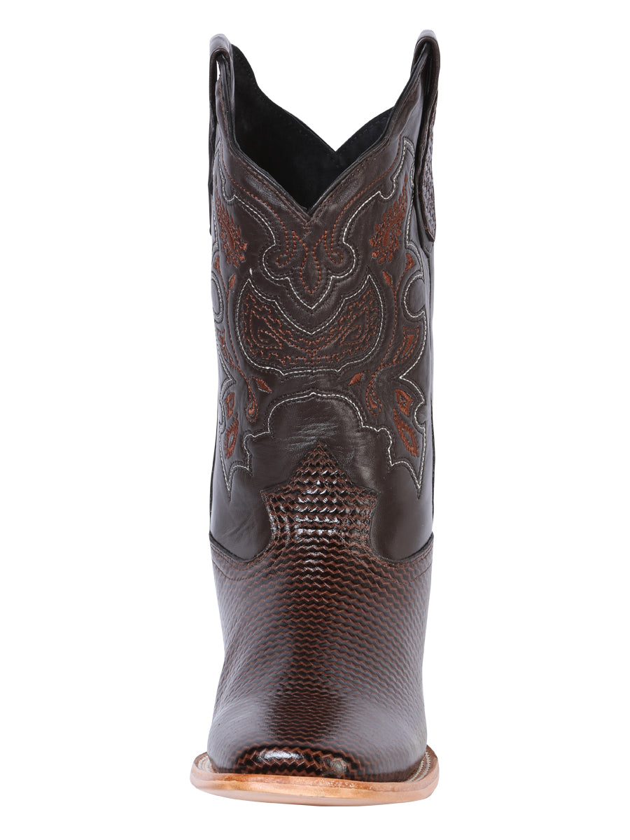 El General Mens Printed Rodeo Boot - Cigar 41791
