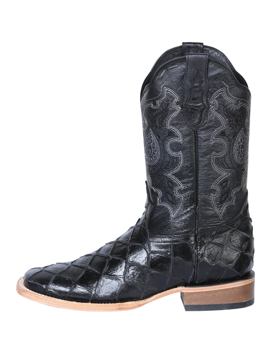 El General Mens Pinted Piracu Rodeo Boot - Black 41792