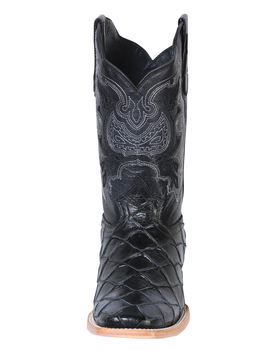 El General Mens Pinted Piracu Rodeo Boot - Black 41792