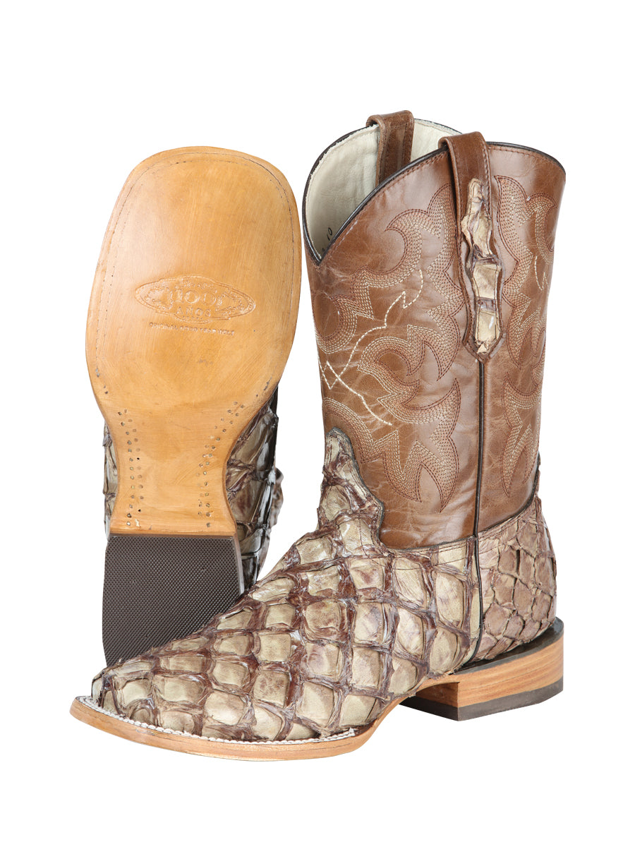 El General Mens Pirarucu Rodeo Boots - Cream