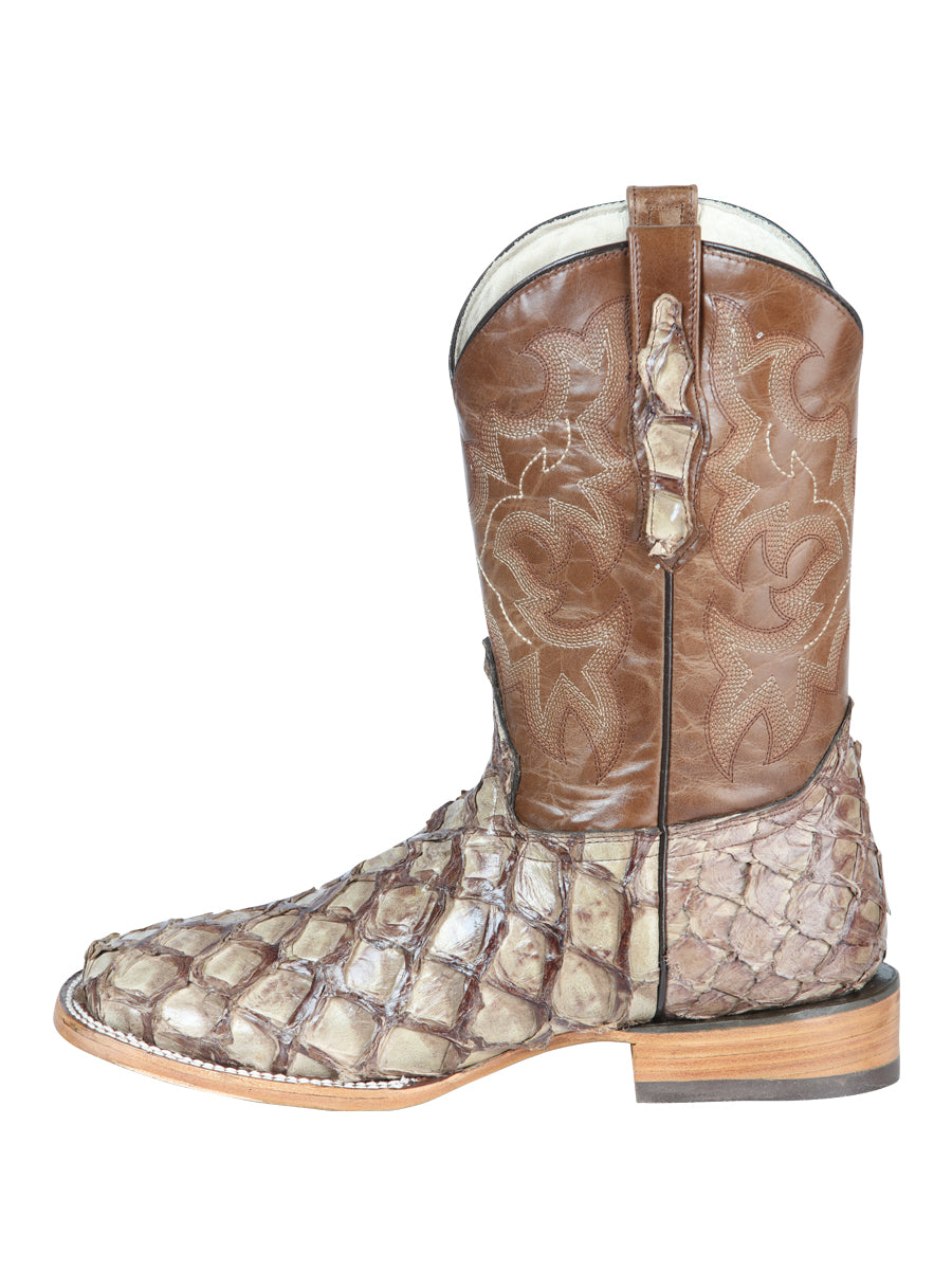 El General Mens Pirarucu Rodeo Boots - Cream