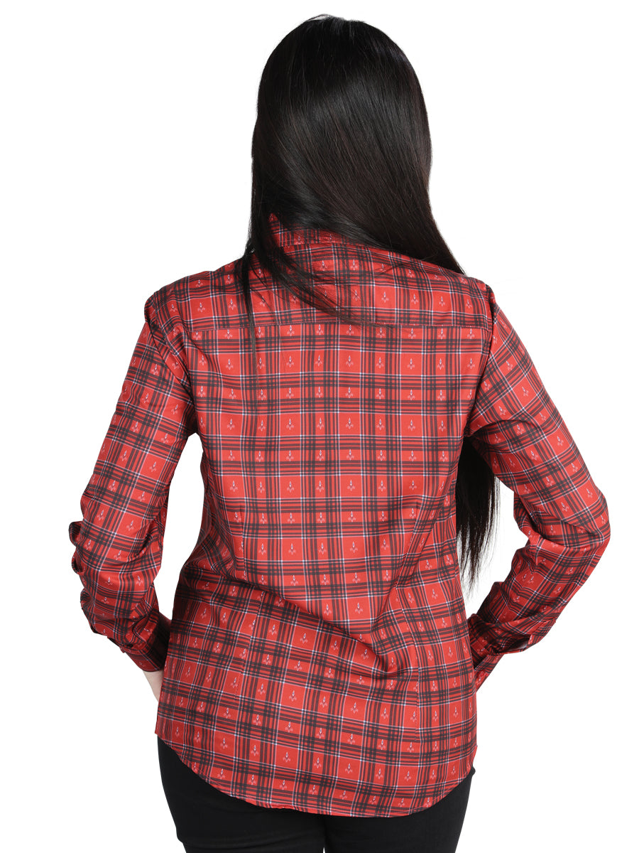El General Womens Casual Long-Sleeve Shirt (Red)