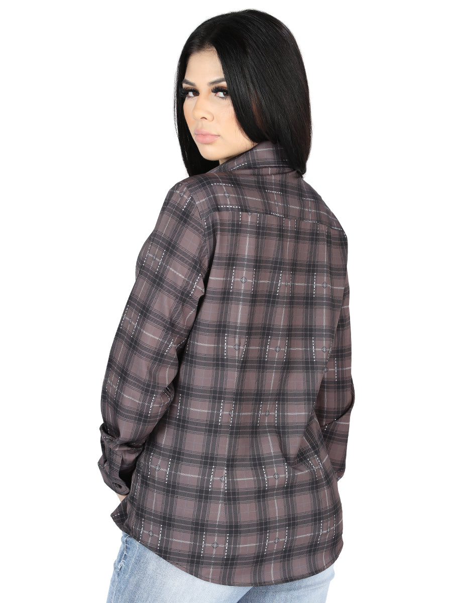 El General Womens Casual Long-Sleeve Shirt (Moka/Olive)