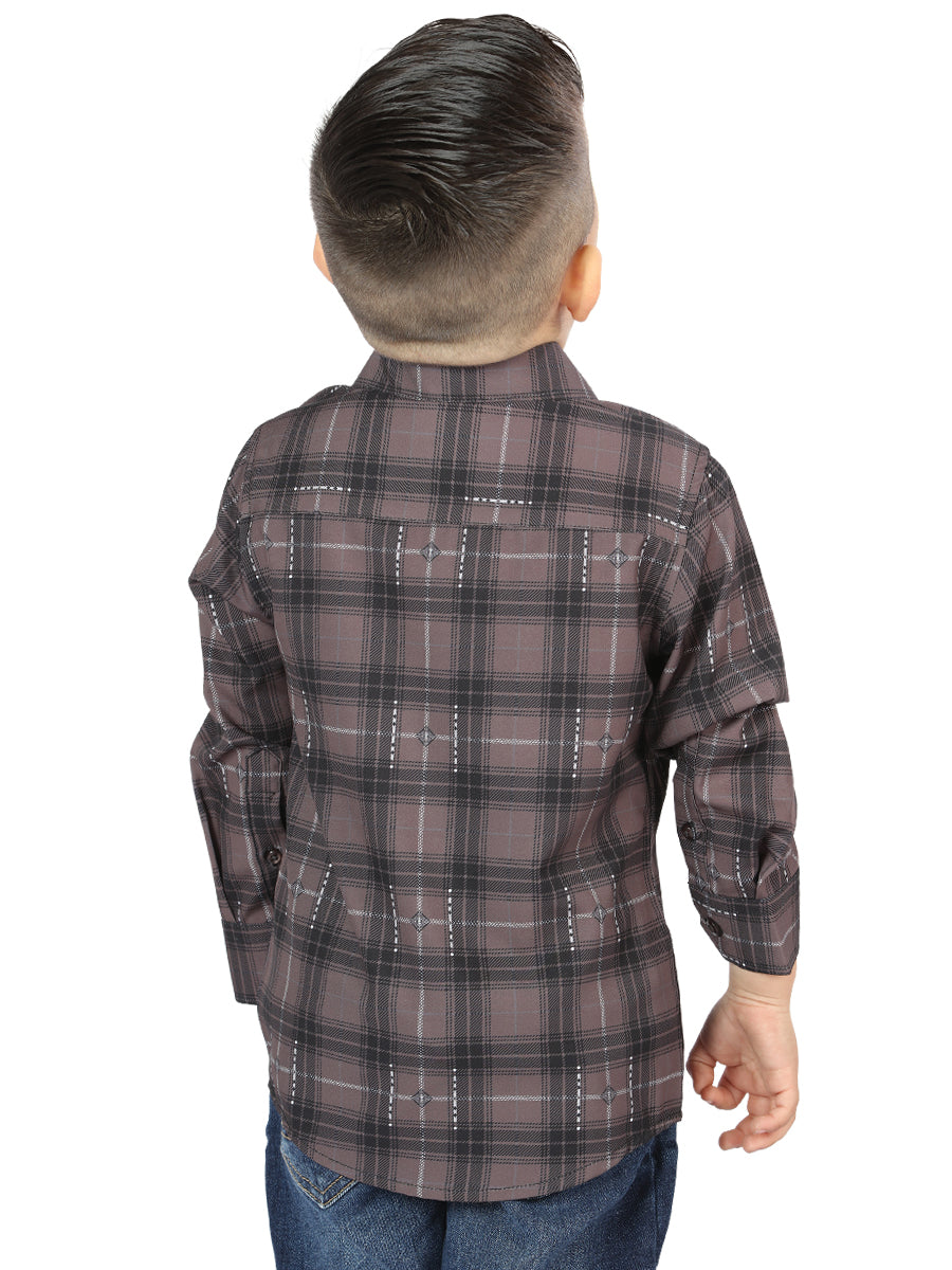El General Kids Casual Long-Sleeve Shirt - Moka/Olive