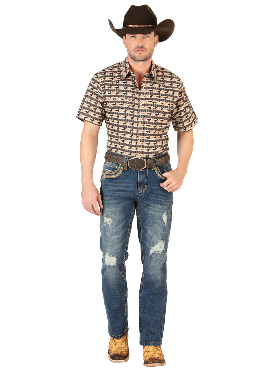 Centenario Mens Bootcut Jeans - Dark Blue 45534