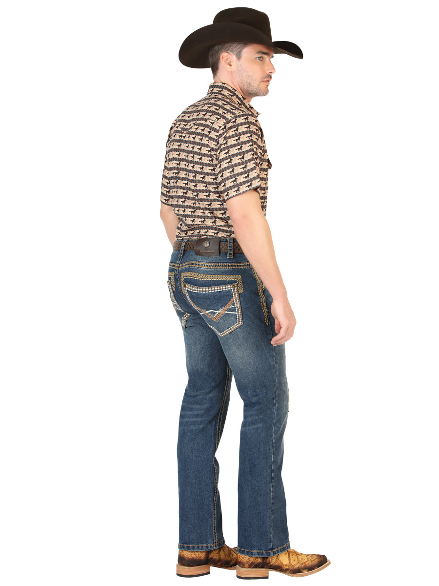 Centenario Mens Bootcut Jeans - Dark Blue 45534