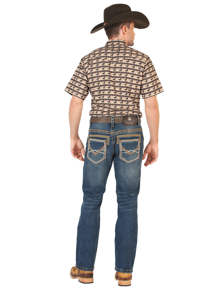 Centenario Mens Bootcut Jeans - Dark Blue 45534