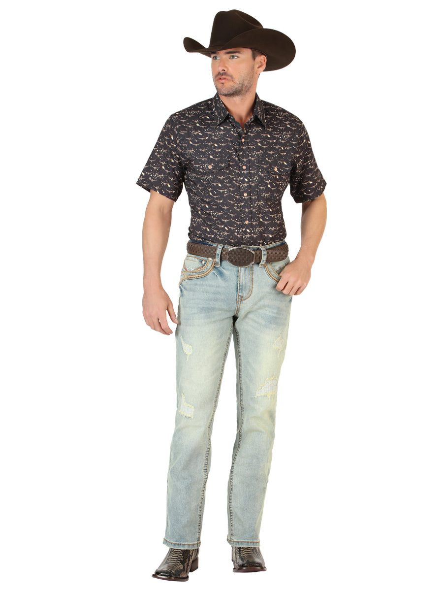 Centenario Mens Bootcut Jeans - Light Blue 45535