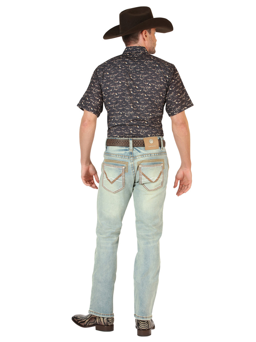 Centenario Mens Bootcut Jeans - Light Blue 45535