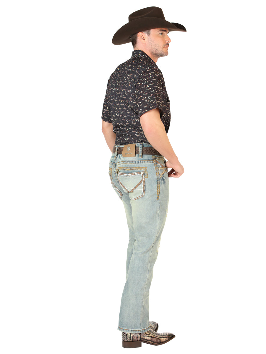 Centenario Mens Bootcut Jeans - Light Blue 45535