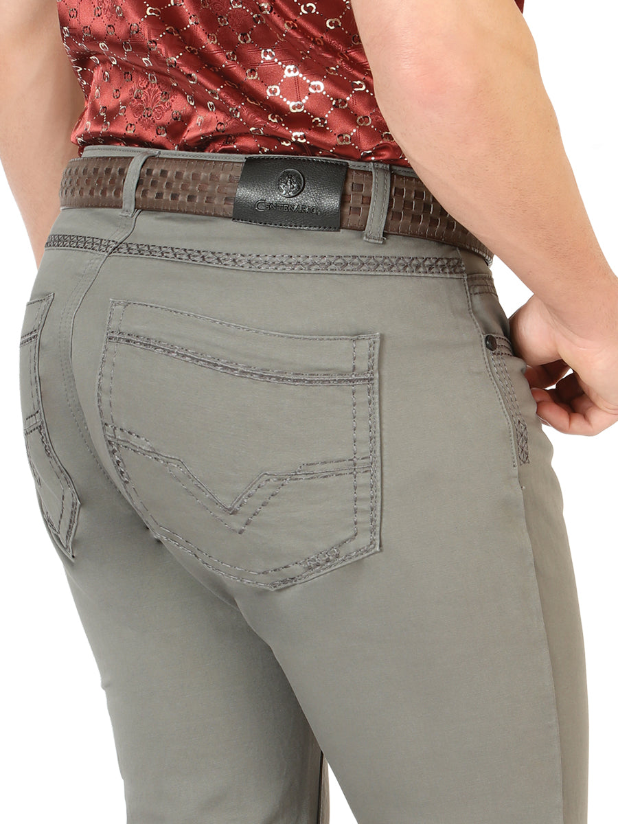 Centenario Mens Slim Fit Denim Pants - Grey 45541