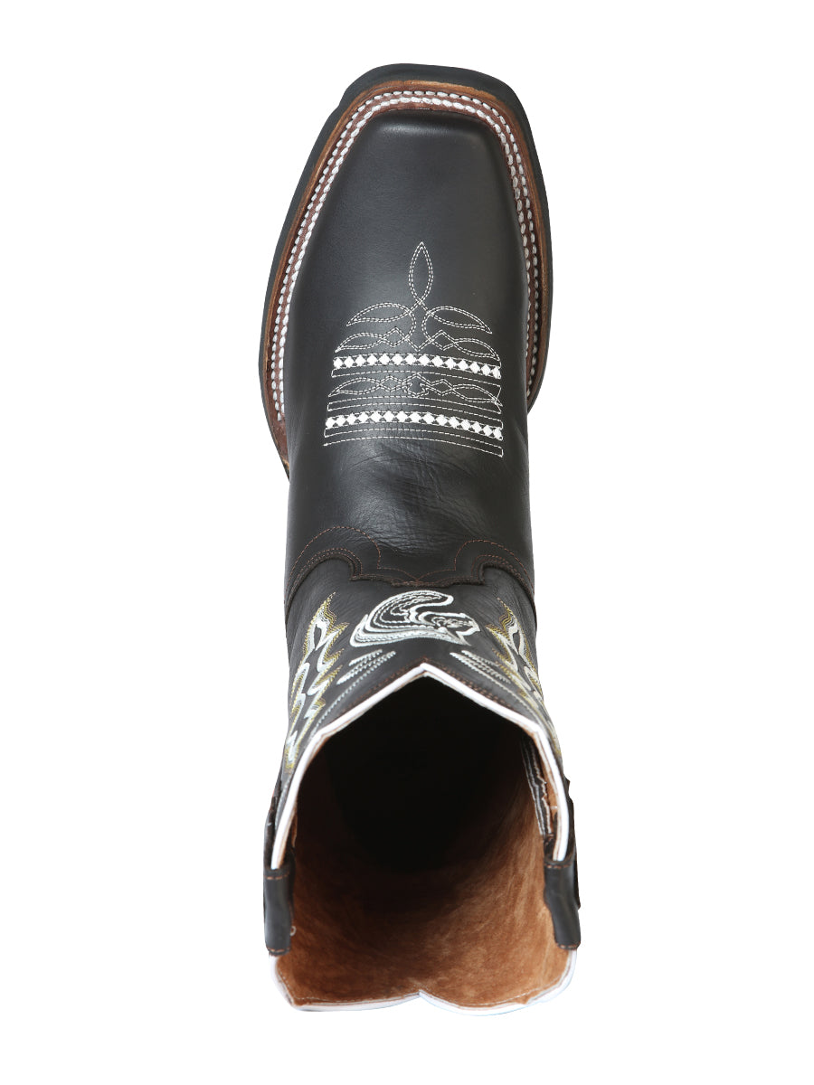 El General Mens Embroidered Horse Rodeo Boot - Crazy Choco