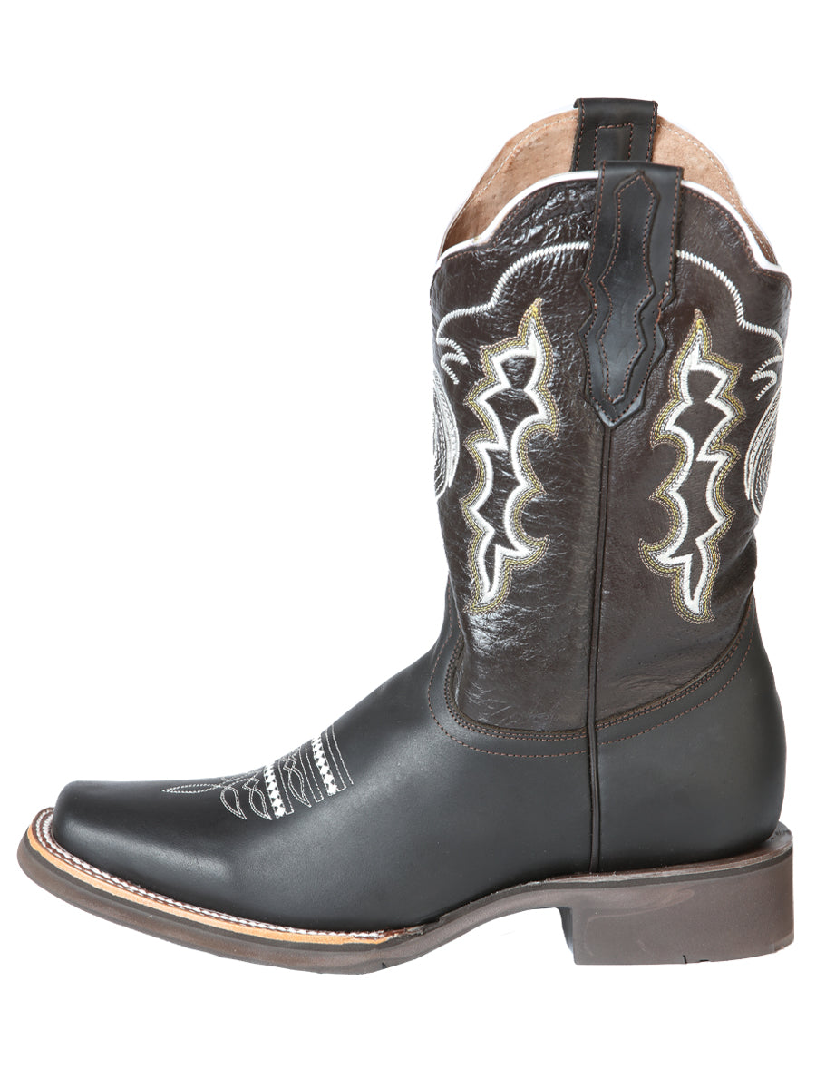 El General Mens Horse Print Rodeo Boot - Crazy Dark Brown