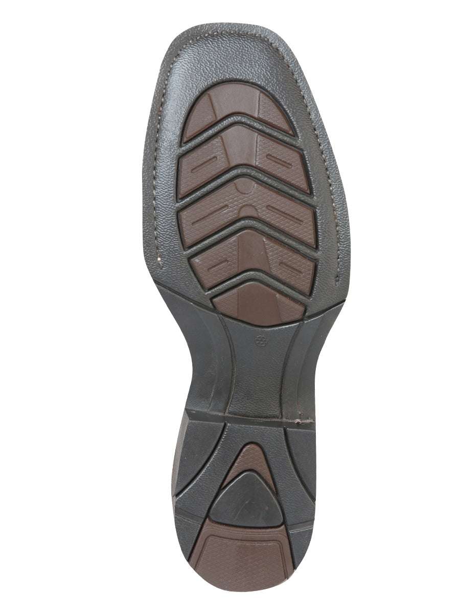 El General Mens Horse Print Rodeo Boot - Crazy Dark Brown