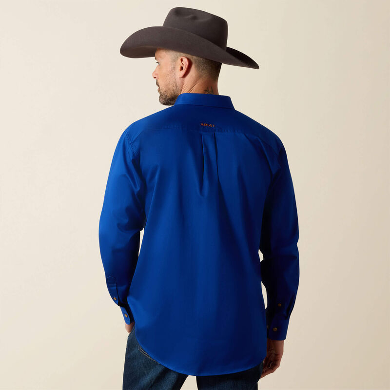 Ariat Mens Solid Twill Classic Fit Shirt - Ultramarine
