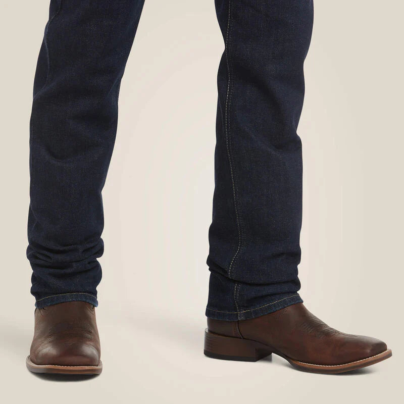 Ariat Mens M1 Vintage Stretch Legacy Stackable Straight Leg Jean -Abraded Rinse
