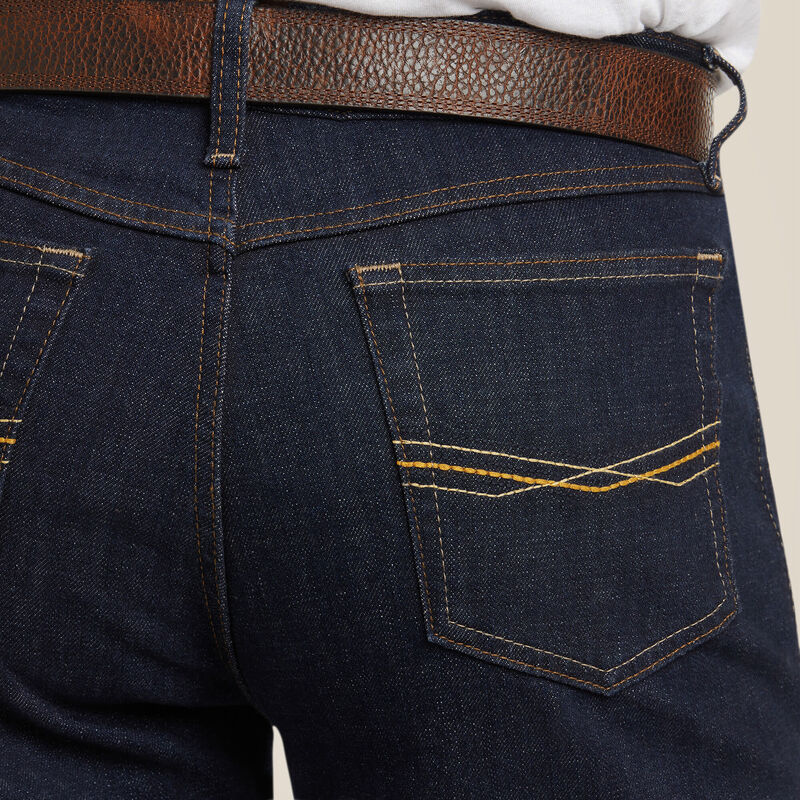 Ariat Mens M1 Vintage Stretch Legacy Stackable Straight Leg Jean -Abraded Rinse