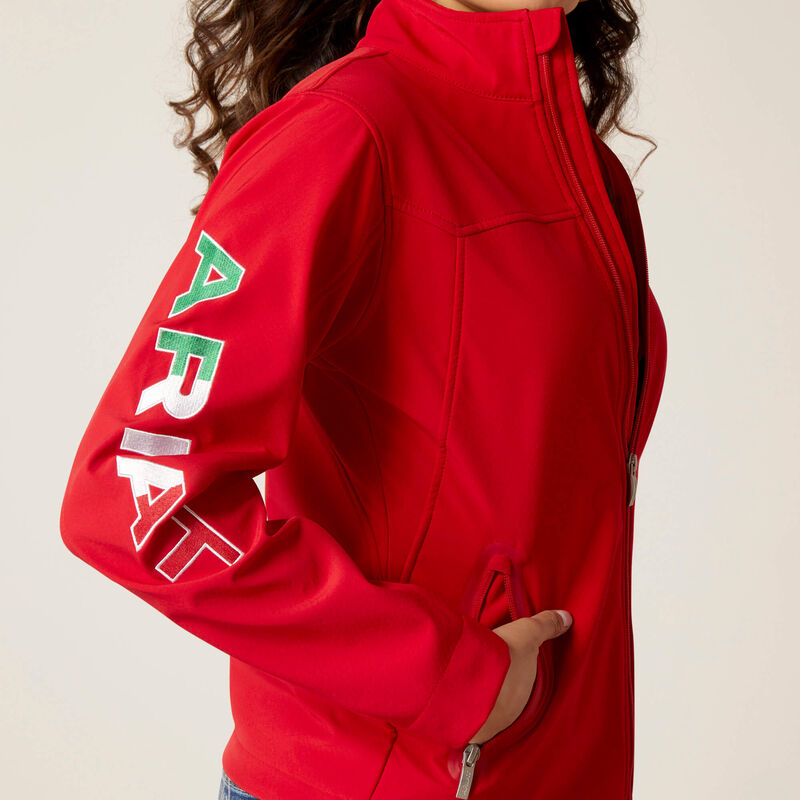 Ariat Womens Classic Team Softshell MEXICO Jacket - Red