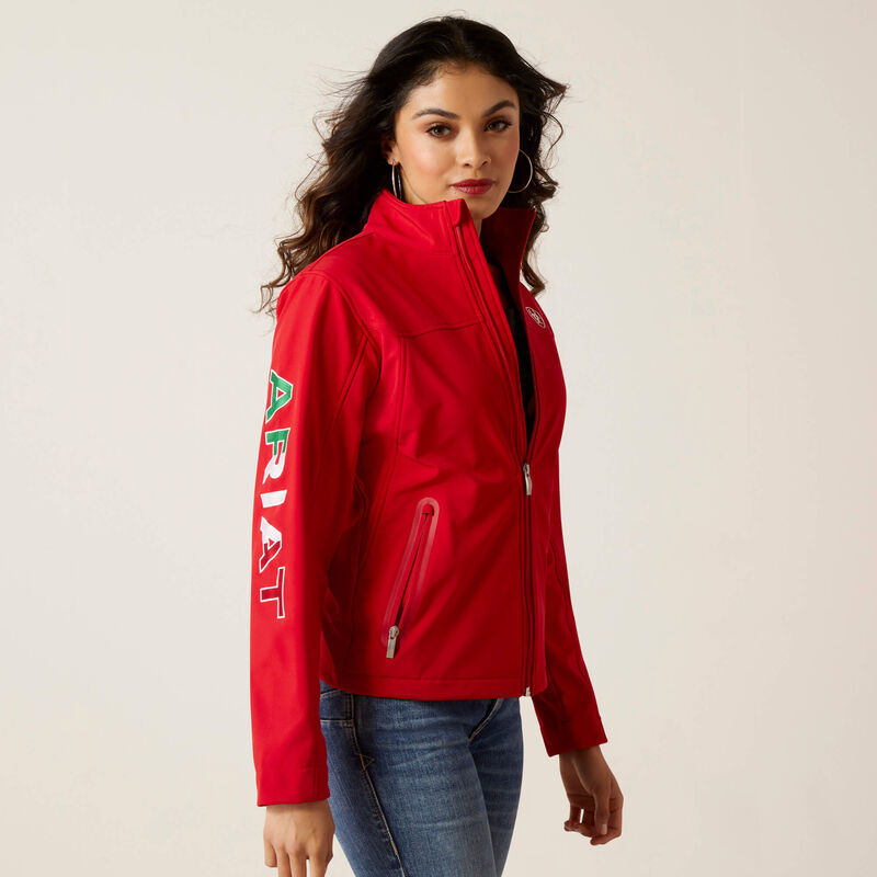 Ariat Womens Classic Team Softshell MEXICO Jacket - Red