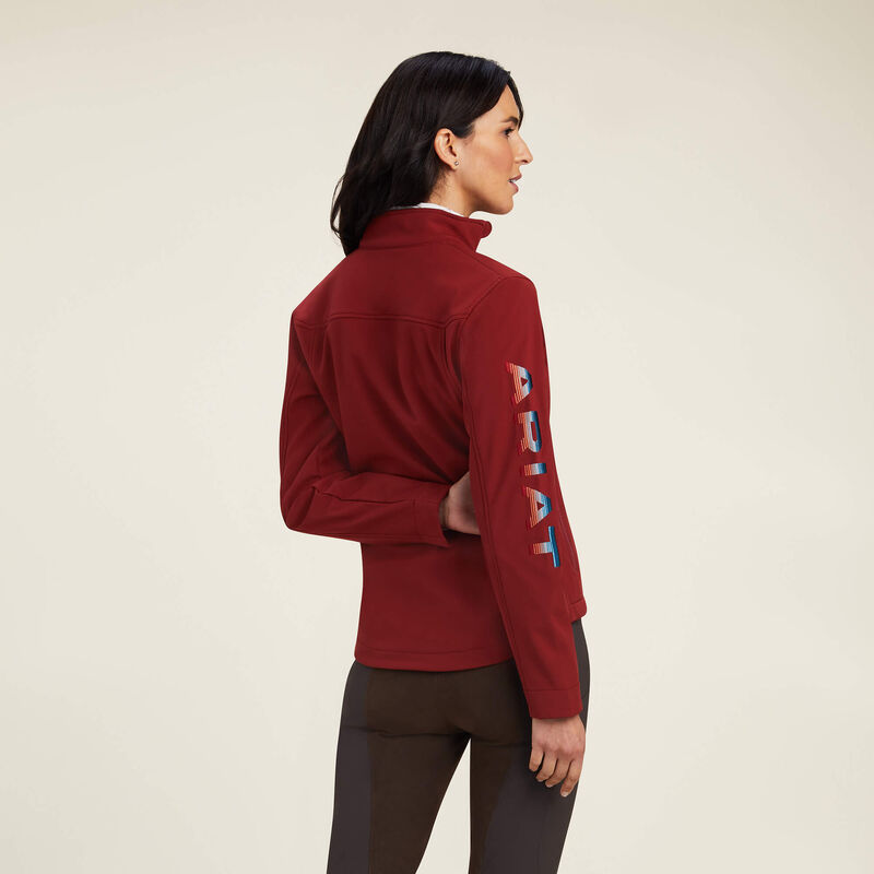 Ariat Womens New Team Softshell Jacket - Rouge Red/Celestial Serape