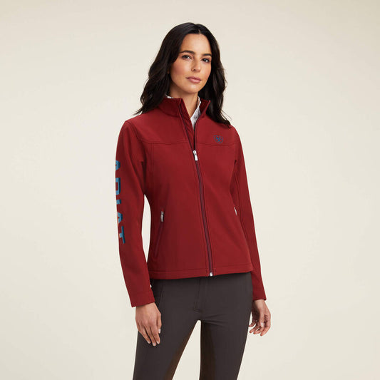 Ariat Womens New Team Softshell Jacket - Rouge Red/Celestial Serape
