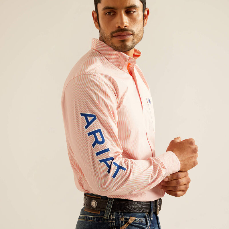 Ariat Mens Pro Series Team Gerson Fitted Shirt - Orange
