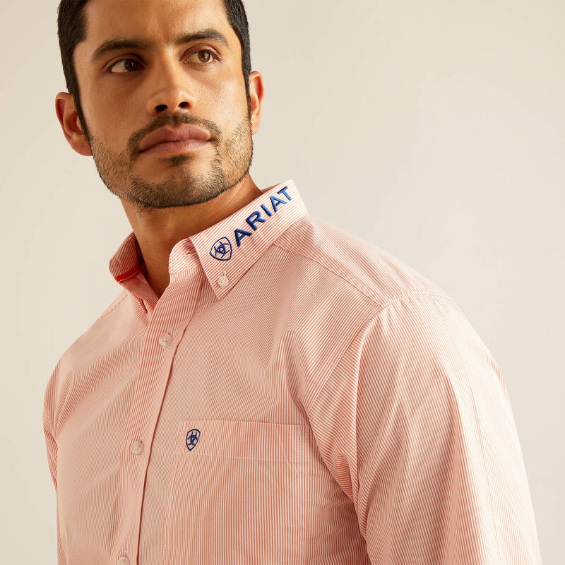 Ariat Mens Pro Series Team Gerson Fitted Shirt - Orange