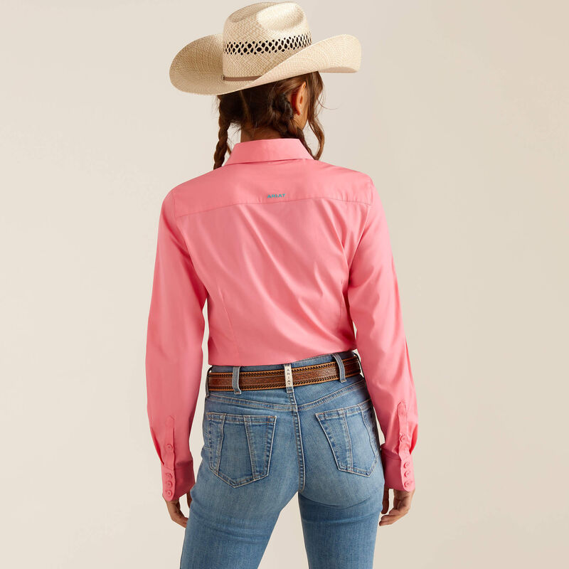 Ariat Womens Team Kirby Stretch Shirt - Camellia Rose
