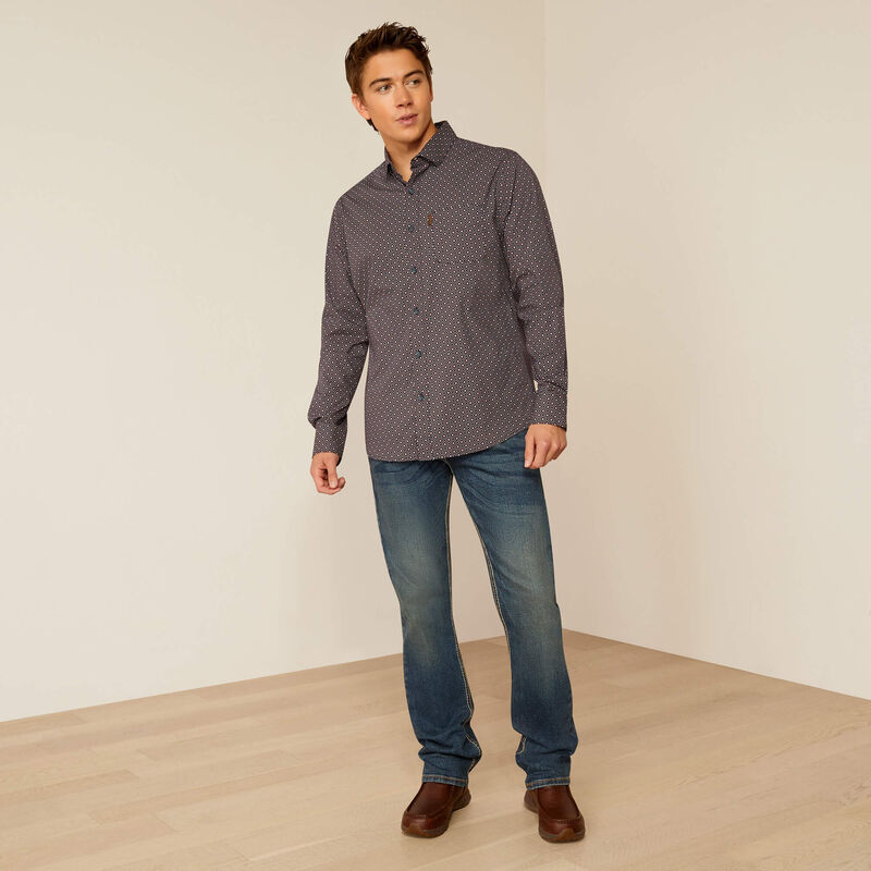 Ariat Mens Mattie Modern Fit Shirt - Parisian Night