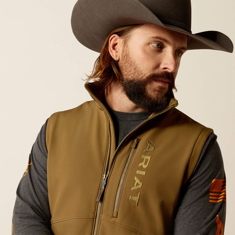 Ariat Mens Logan Softshell Vest - Beech