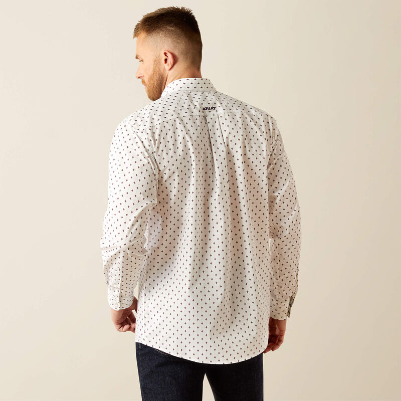 Ariat Mens Wrinkle Free Ross Classic Fit Shirt - White