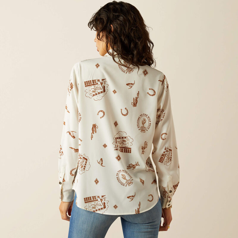 Ariat Womens Homestyle Shirt - Road Trip Print