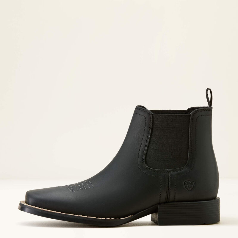 Ariat Kids Booker Chelsea Wide Square Toe Western Boot - Tricorn Black