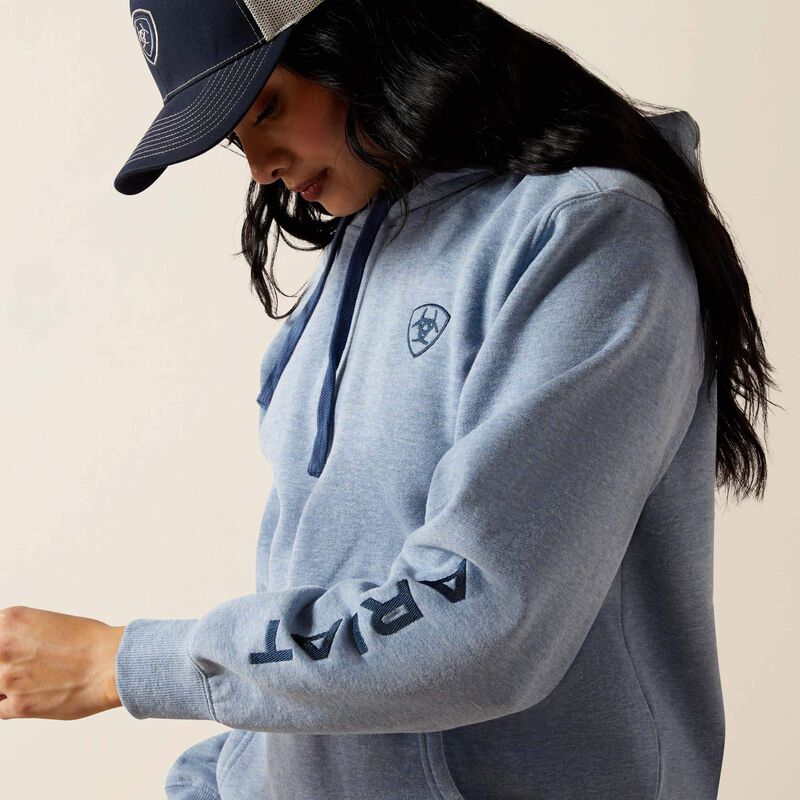Ariat Womens Logo 2.0 Hoodie - Vintage Indigo Heather