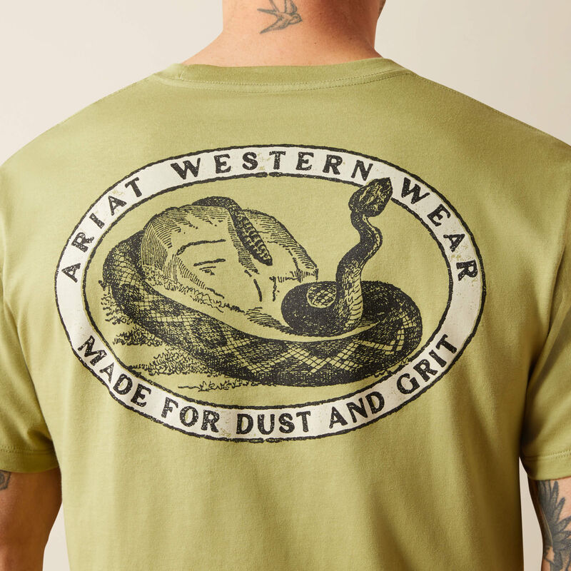 Ariat Mens Ariat Rattler Warning T-Shirt - Tent Green