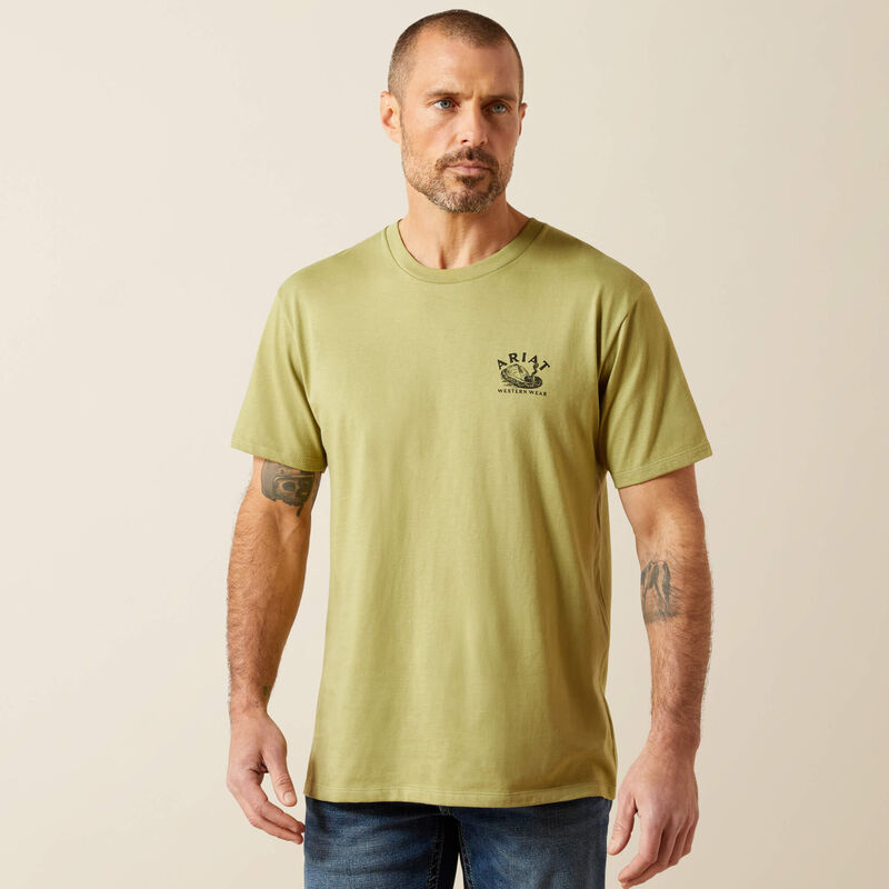 Ariat Mens Ariat Rattler Warning T-Shirt - Tent Green