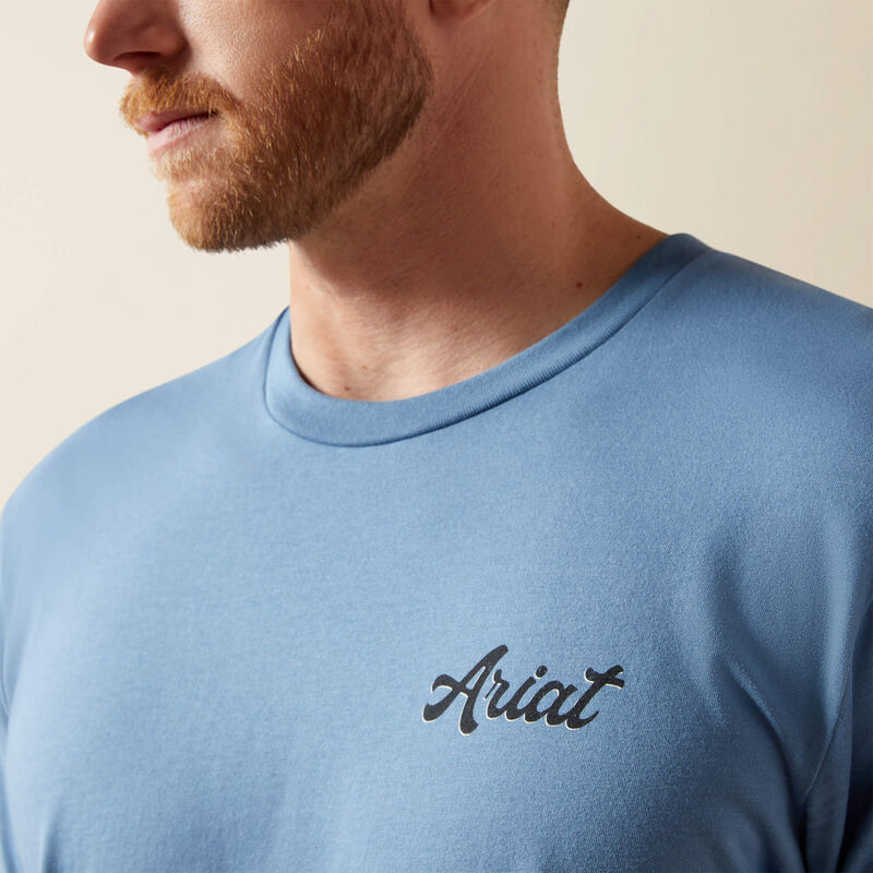 Ariat Mens Ariat Cattle Co. T-Shirt - Coronet Blue