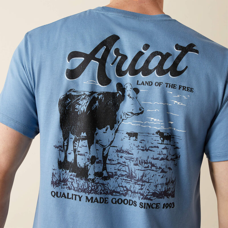 Ariat Mens Ariat Cattle Co. T-Shirt - Coronet Blue
