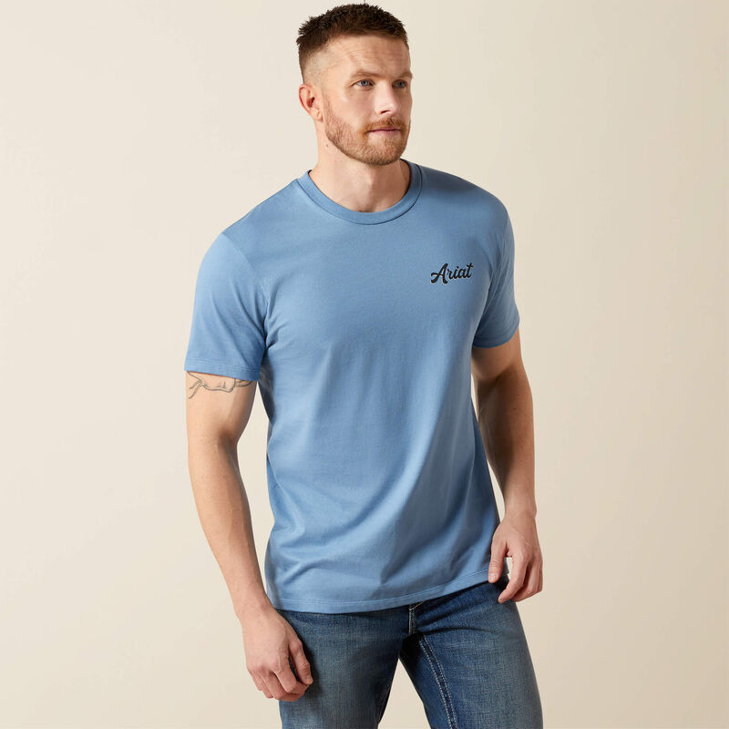 Ariat Mens Ariat Cattle Co. T-Shirt - Coronet Blue