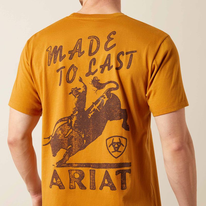 Ariat Mens Ariat Big Bull Rider T-Shirt - Bone Brown