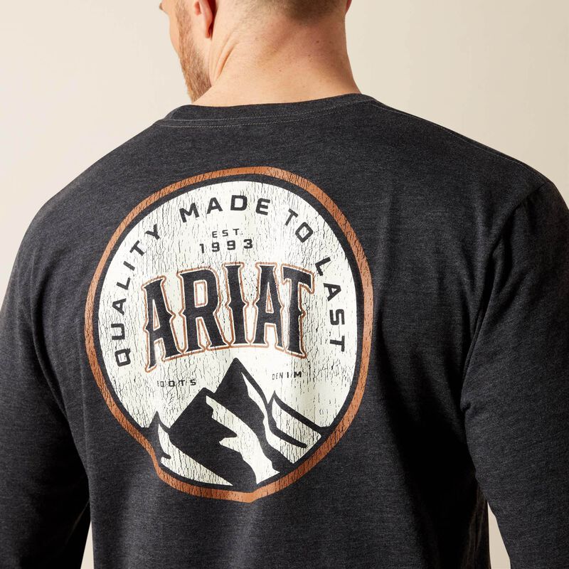 Ariat Mens Ariat Circle A T-Shirt - Charcoal Heather