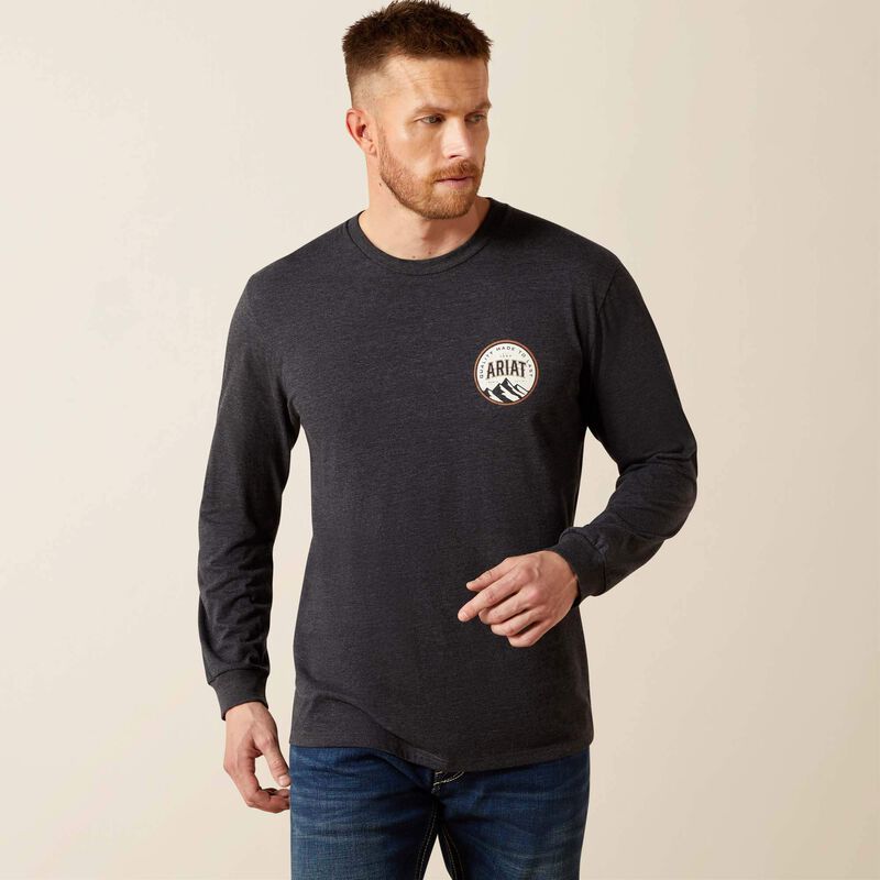 Ariat Mens Ariat Circle A T-Shirt - Charcoal Heather