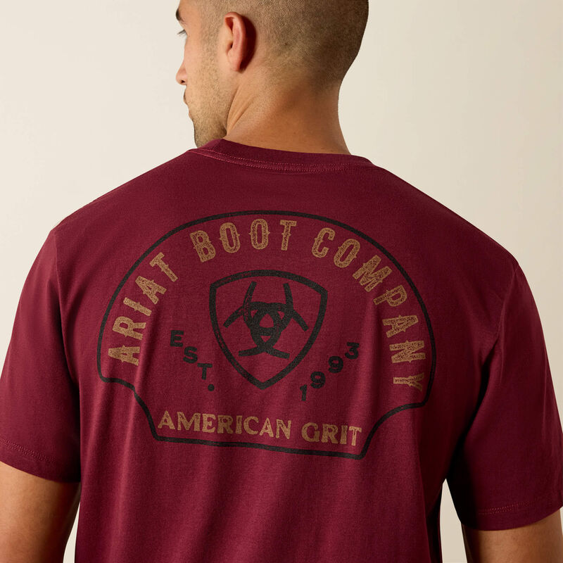 Ariat Mens Ariat Shell Game Classic Fit T-Shirt - Marron Banner