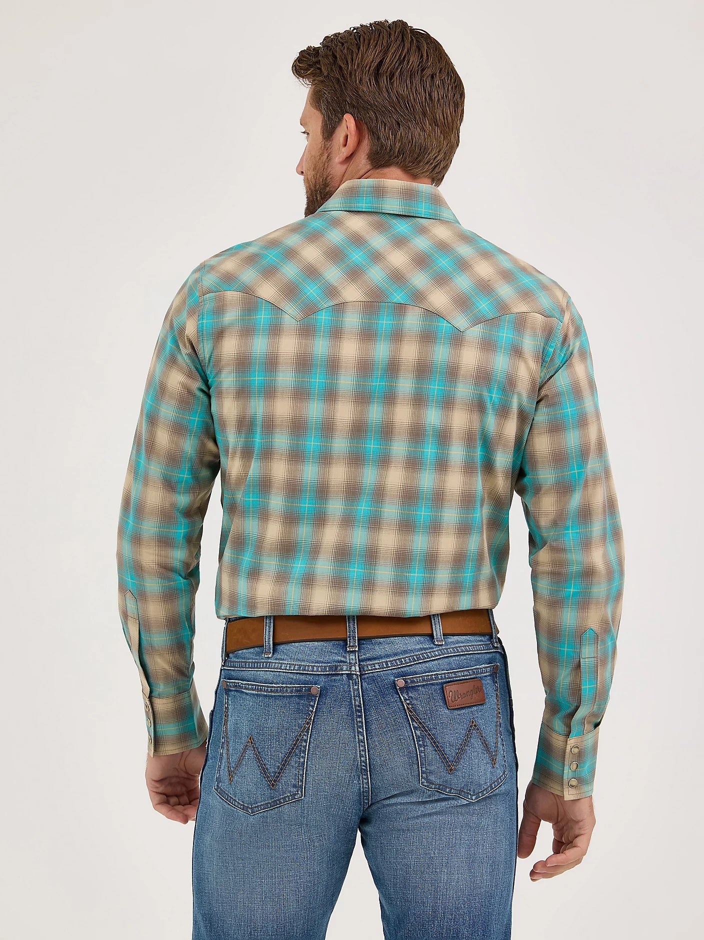 Wrangler Mens Retro® Long Sleeve Sawtooth Snap Pocket Western Shirt