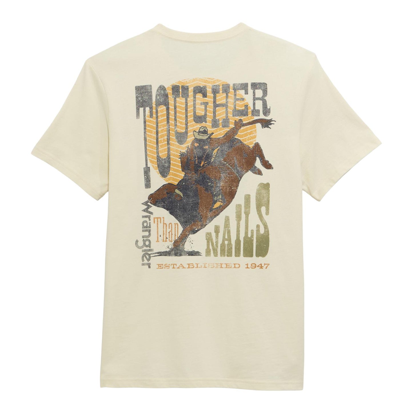 Wrangler Tougher than Nails Bull Rider TShirt - Antique White