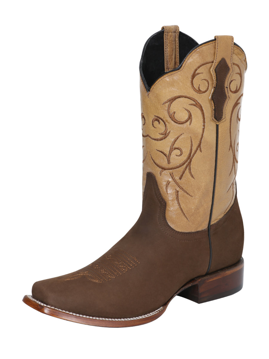 El Senor de los Cielos Mens Nobuck Rodeo Boot- Camel
